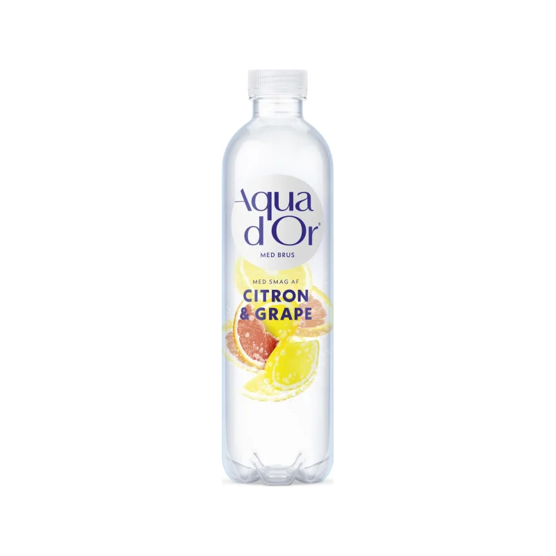 Aqua d'Or Citron og Grape Med Brus, 0,5 L