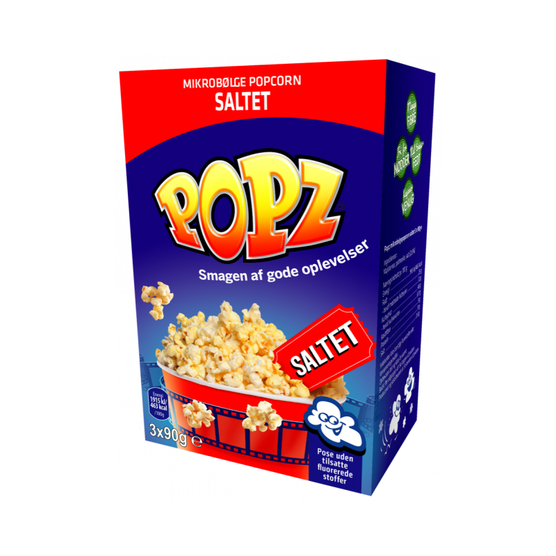 Popz Salt Popcorn, 3 poser