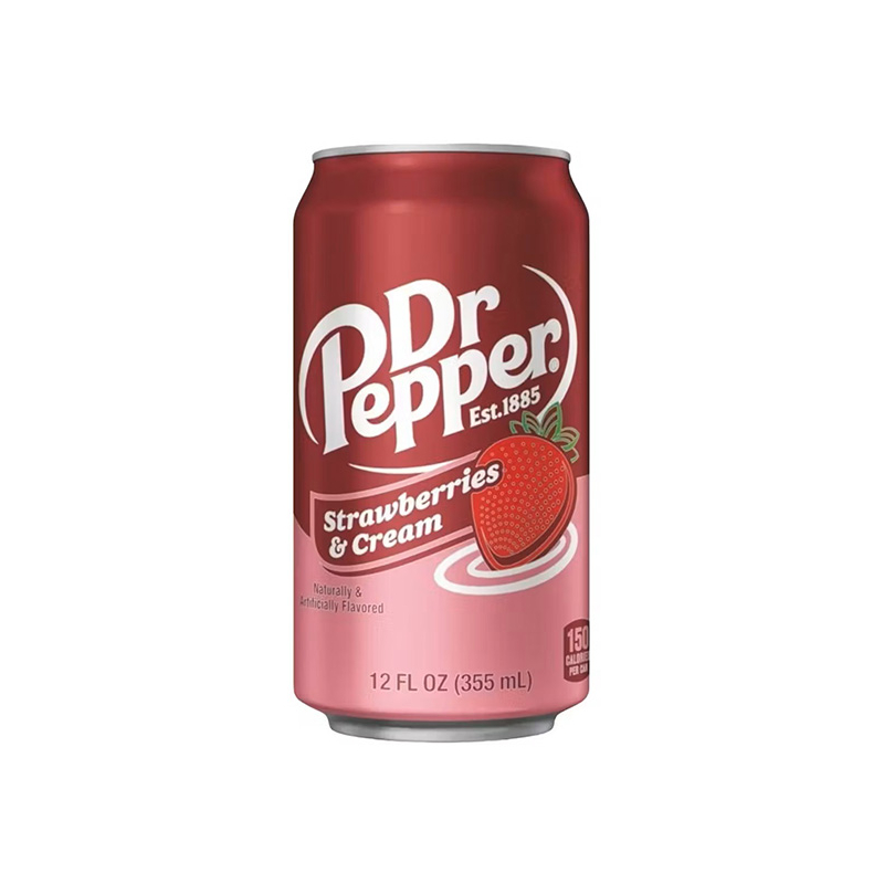 Dr. Pepper Strawberries & Cream dåse, 0,35 L