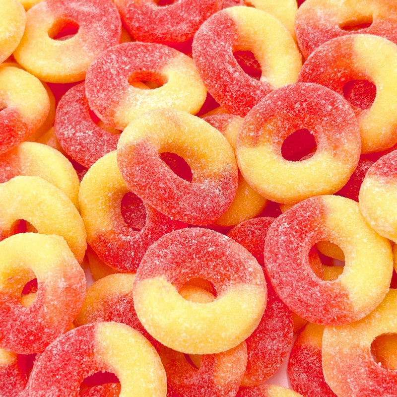 Bebeto Sour Peach Rings - 100 gram