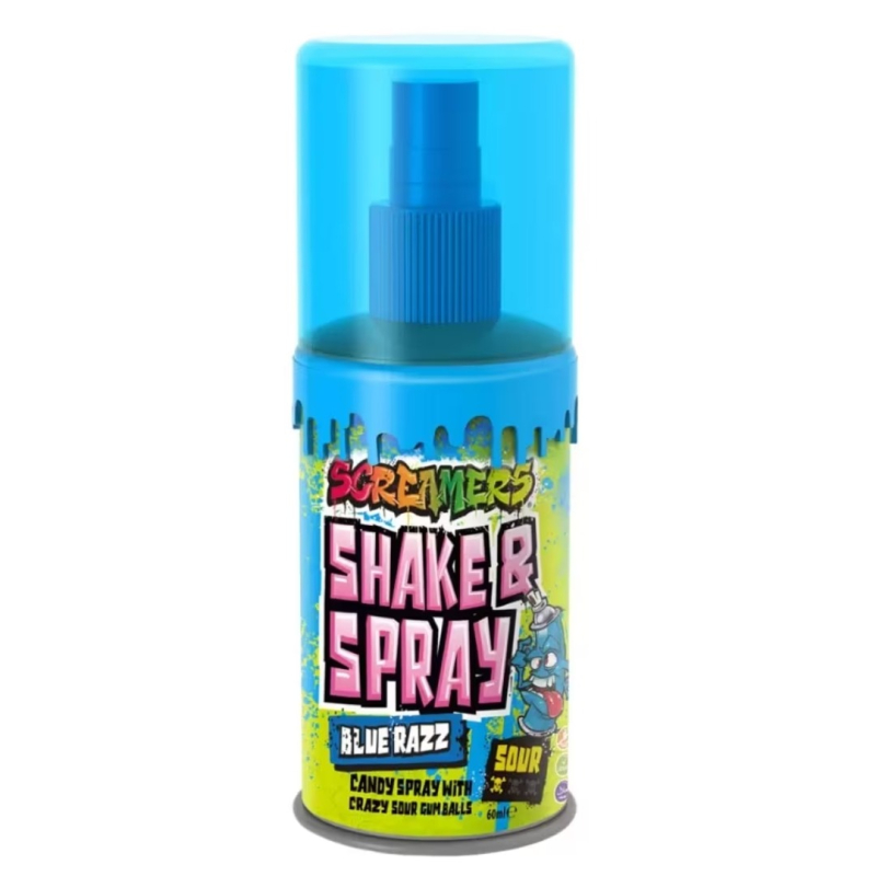 Screamers Shake & Spray Blue Razz