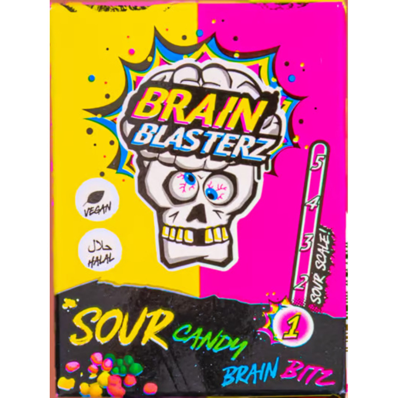 Brain Blasterz Sour Candy Brain Bitz Gul & Pink